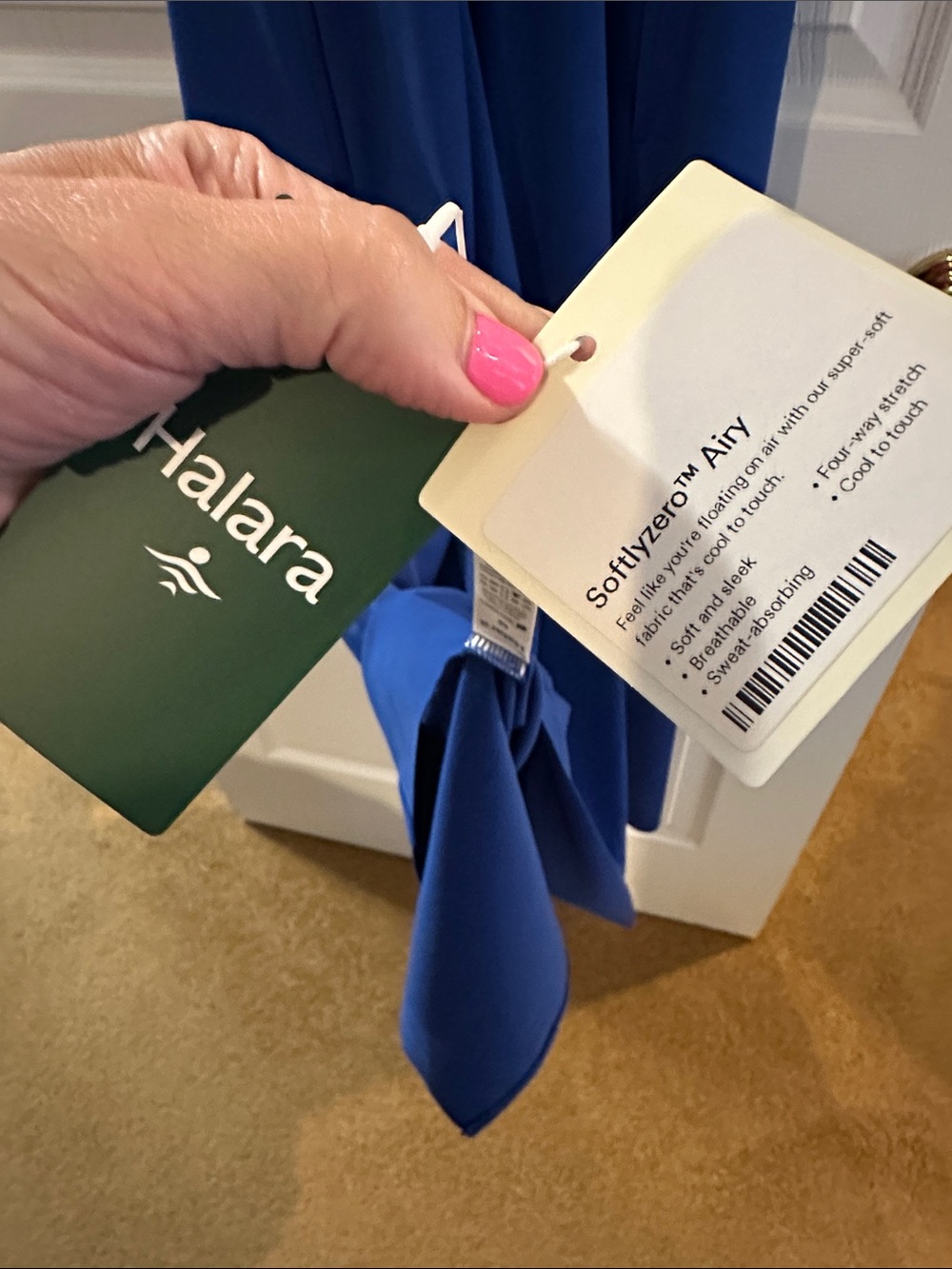 HALARA Royal Blue Midi Dress with Racerback - Picture 2 of 3